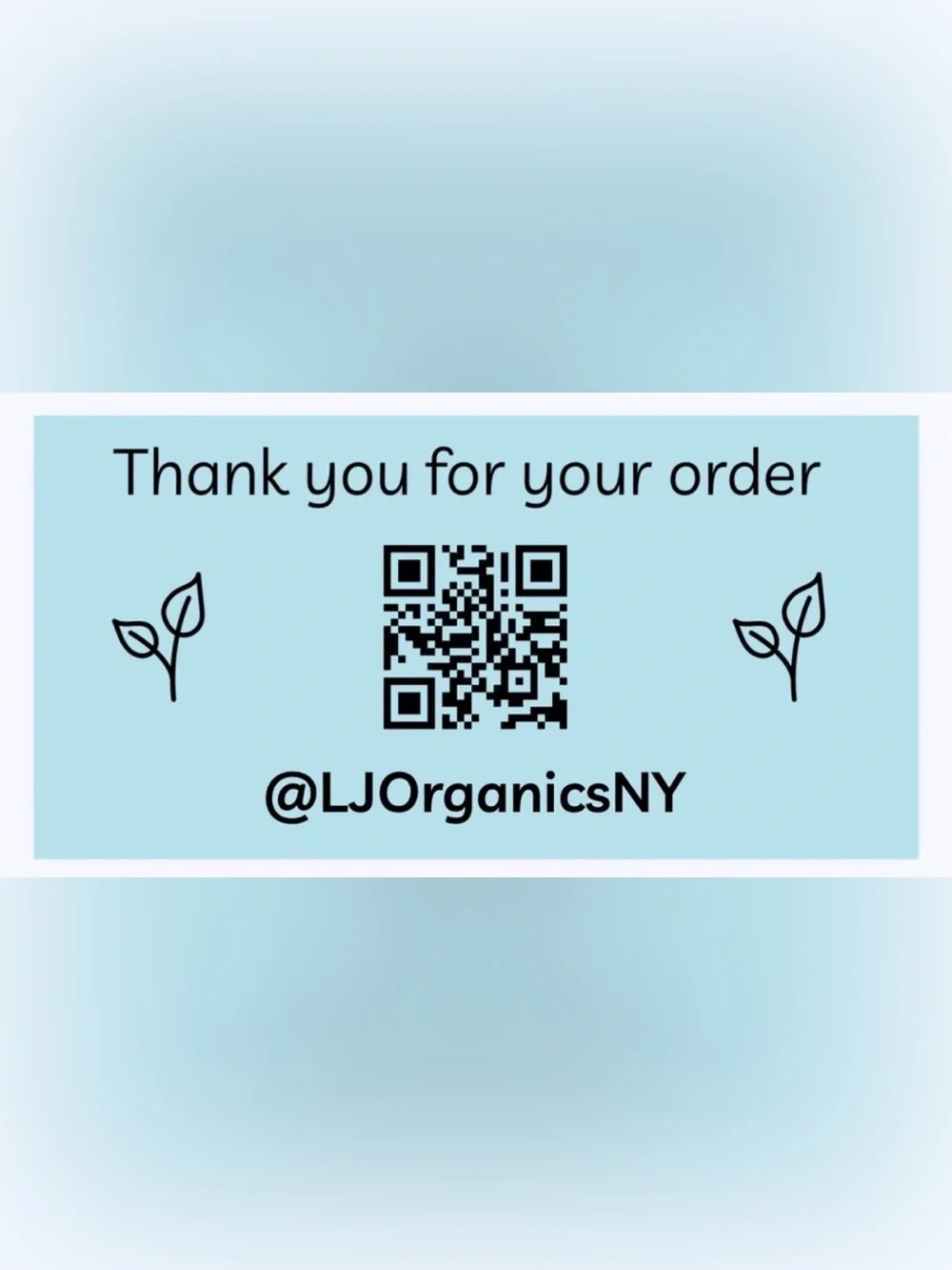 50 CUSTOM STICKERS - 2” x 1” - “THANK YOU FOR YOUR ORDER” - W/ CLOSET NAME & QR
